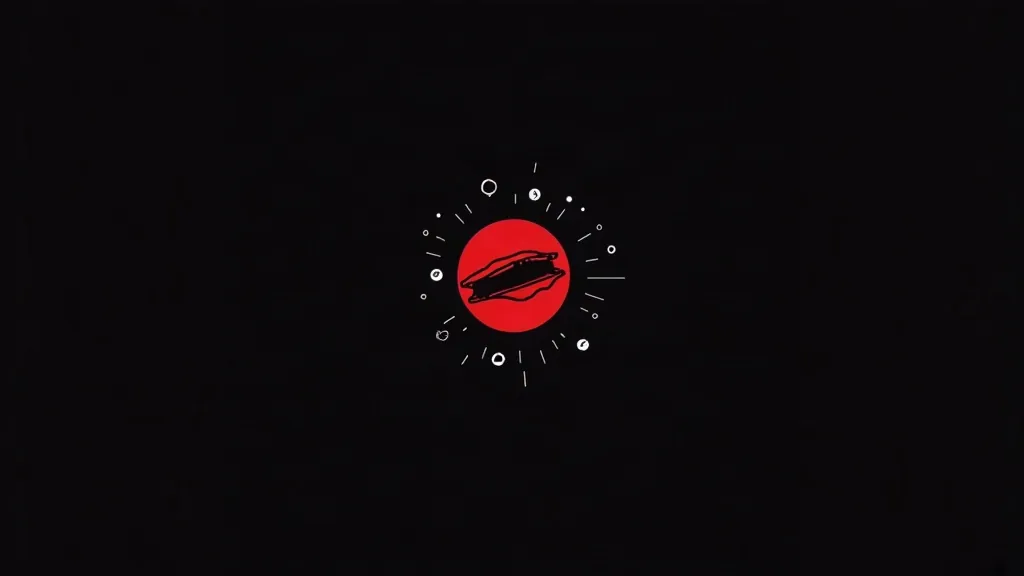 Crveni logo sa automobilom i ikonama - identitet startapa za tržište Bliskog istoka